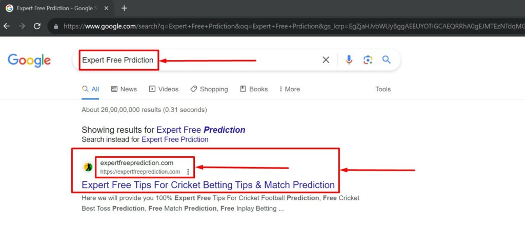 Search Expert Free Prediction at Google