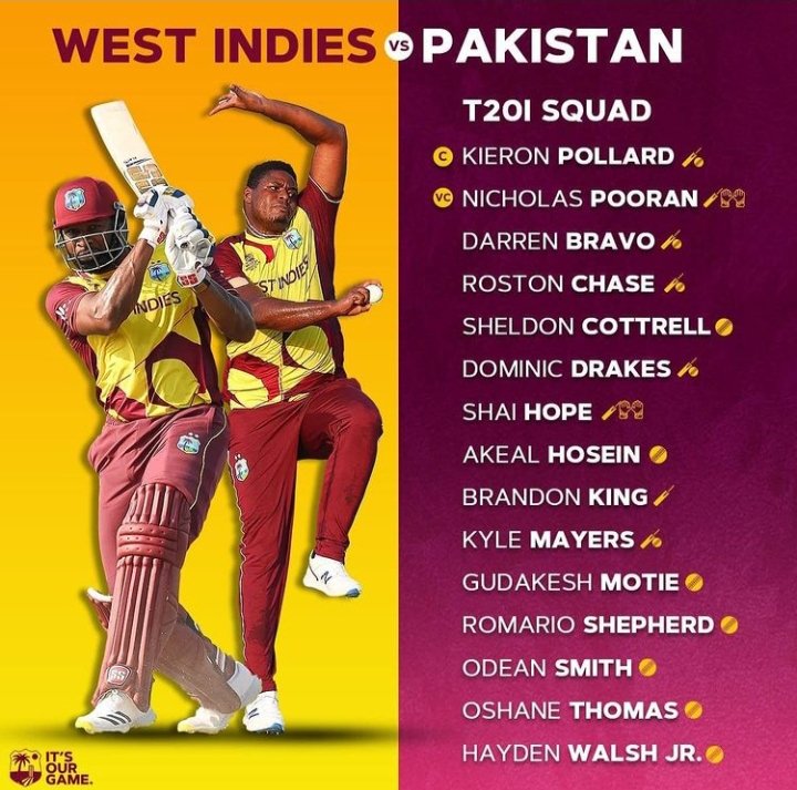 west Indies squad