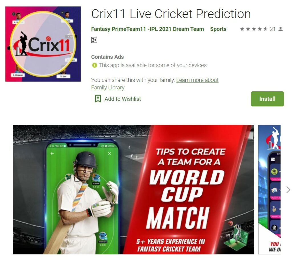 Crix11 Live Cricket Prediction