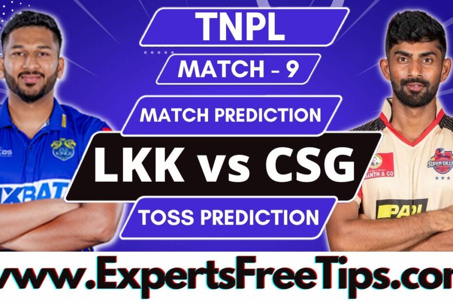 Chepauk Super Gillies vs Lyca Kovai Kings, LKK vs CSG, TNPL 2023, 9th Match