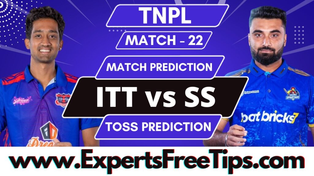 IDream Tiruppur Tamizhans vs Salem Spartans, ITT vs SS, TNPL 2023, 22nd Match