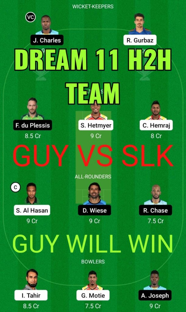 GUY vs SLK Dream11 Team Prediction 