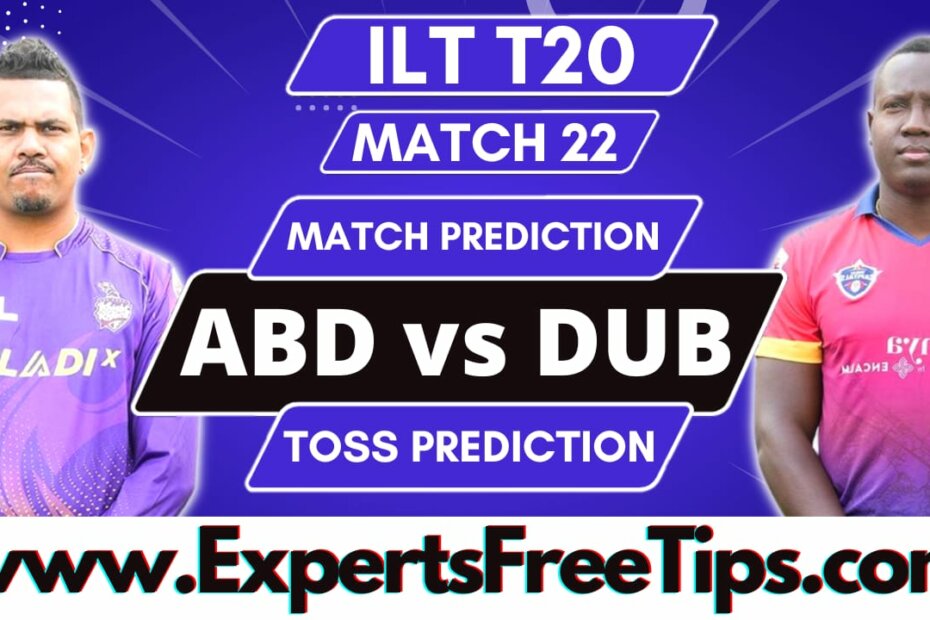 ABD vs DUB, Abu Dhabi Knight Riders vs Dubai Capitals, ILT20 2023 22nd Match