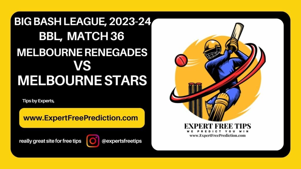MLS vs MLR, Melbourne Stars vs Melbourne Renegades, 36th Match Prediction