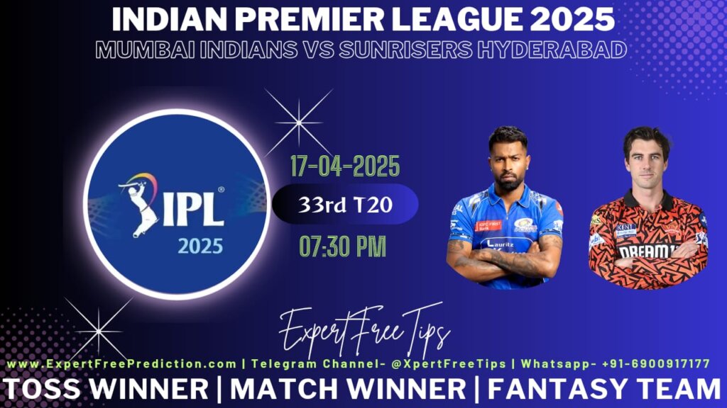 MI vs SRH Expert Free Tips Today IPL 2025 Prediction