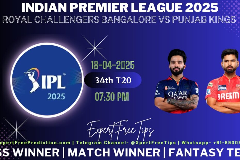 RCB vs PBKS Expert Free Tips Today IPL 2025 Prediction
