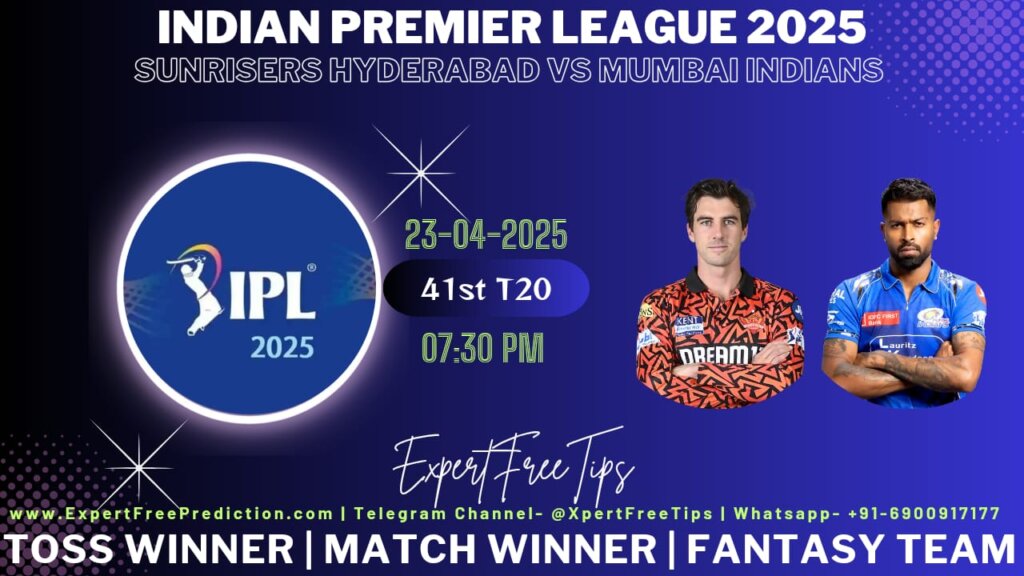 SRH vs MI Expert Free Tips Today IPL 2025 Prediction